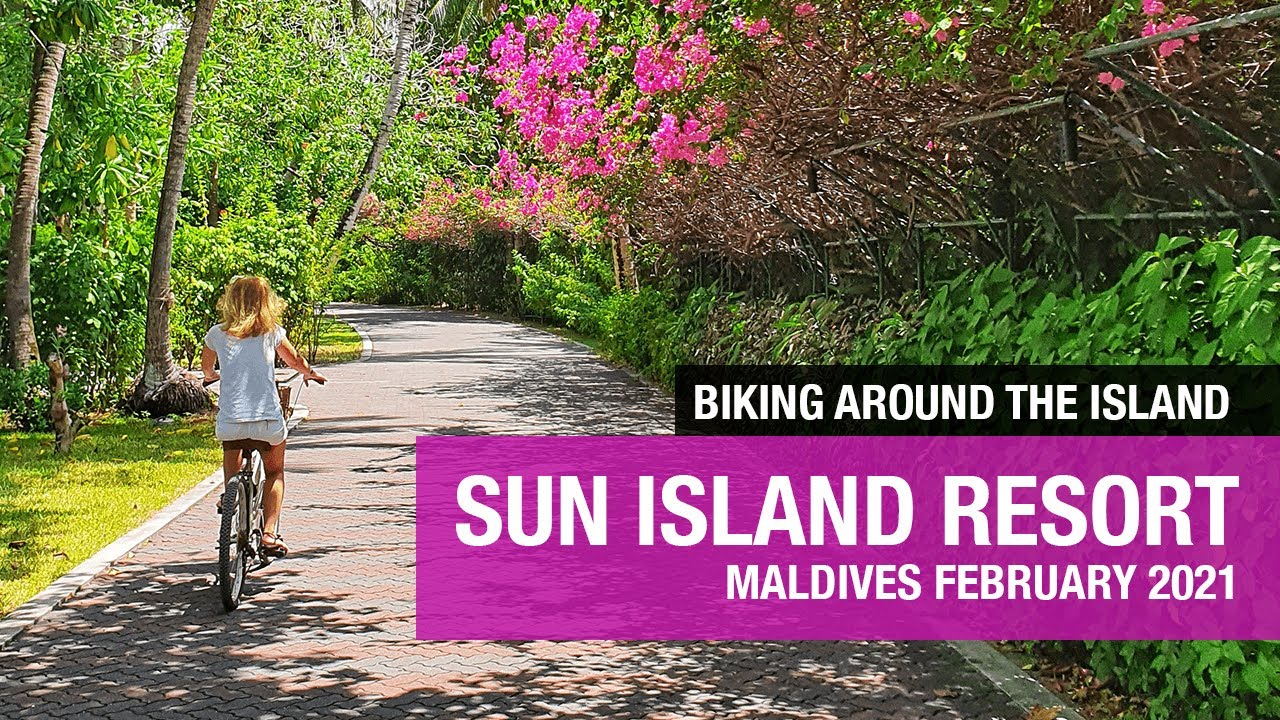 Sun Island Resort Maldives biking around the Island