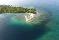 The end of the road at Koattey, Addu atoll, Maldives