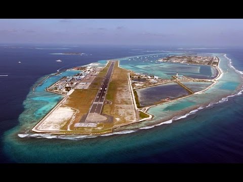 Landing in Male Airport, Maldives – Aerial View of Maldives